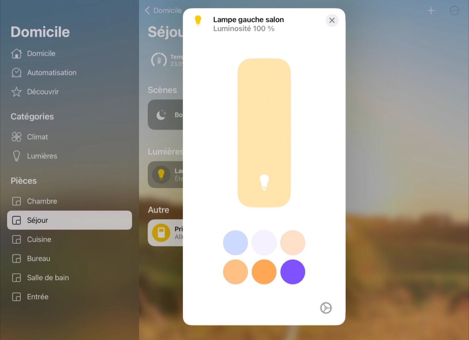 Intégration HomeKit Gladys contrôle lampe