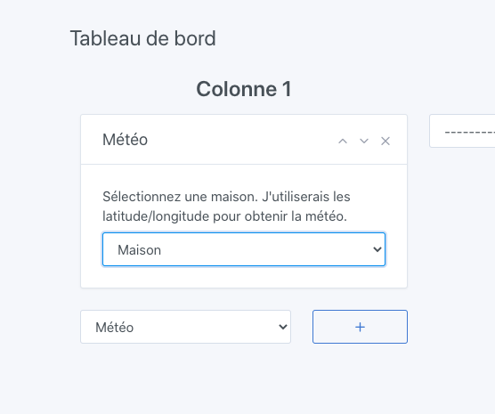 Sélectionnez votre maison dans Gladys