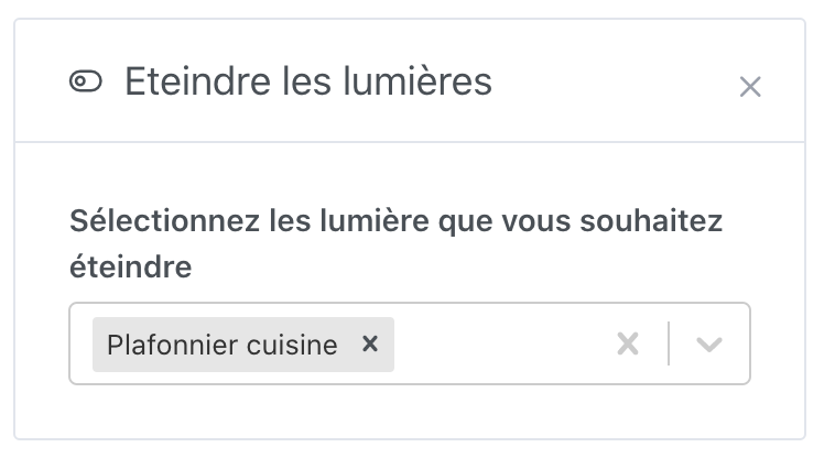 Eteindre la lumière